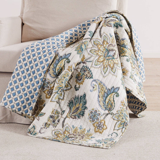 Palladium Grey Quilted Throw Blanket