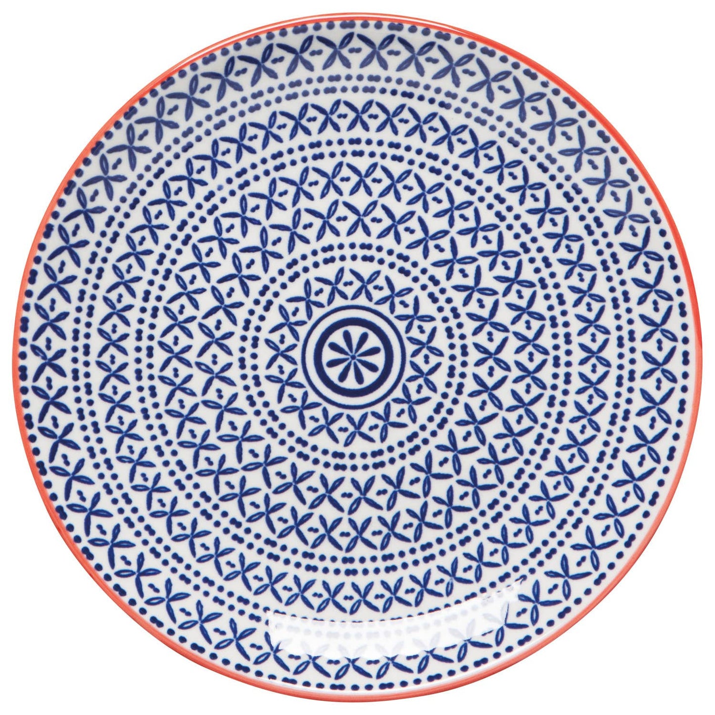 Blue Cross Stamped Appetizer Plate 6 inch