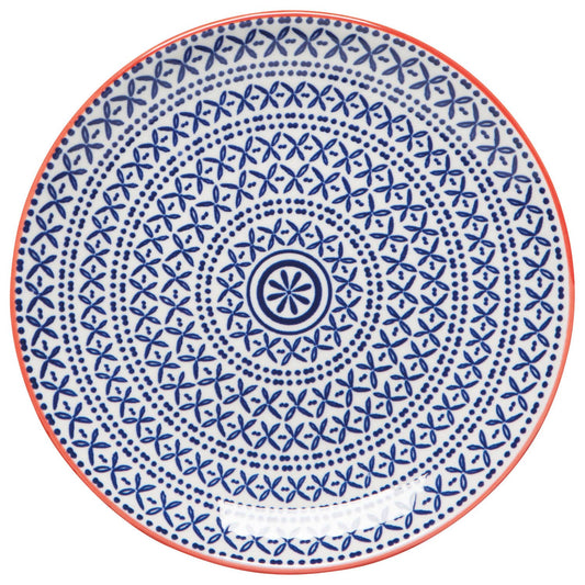 Blue Cross Stamped Appetizer Plate 6 inch