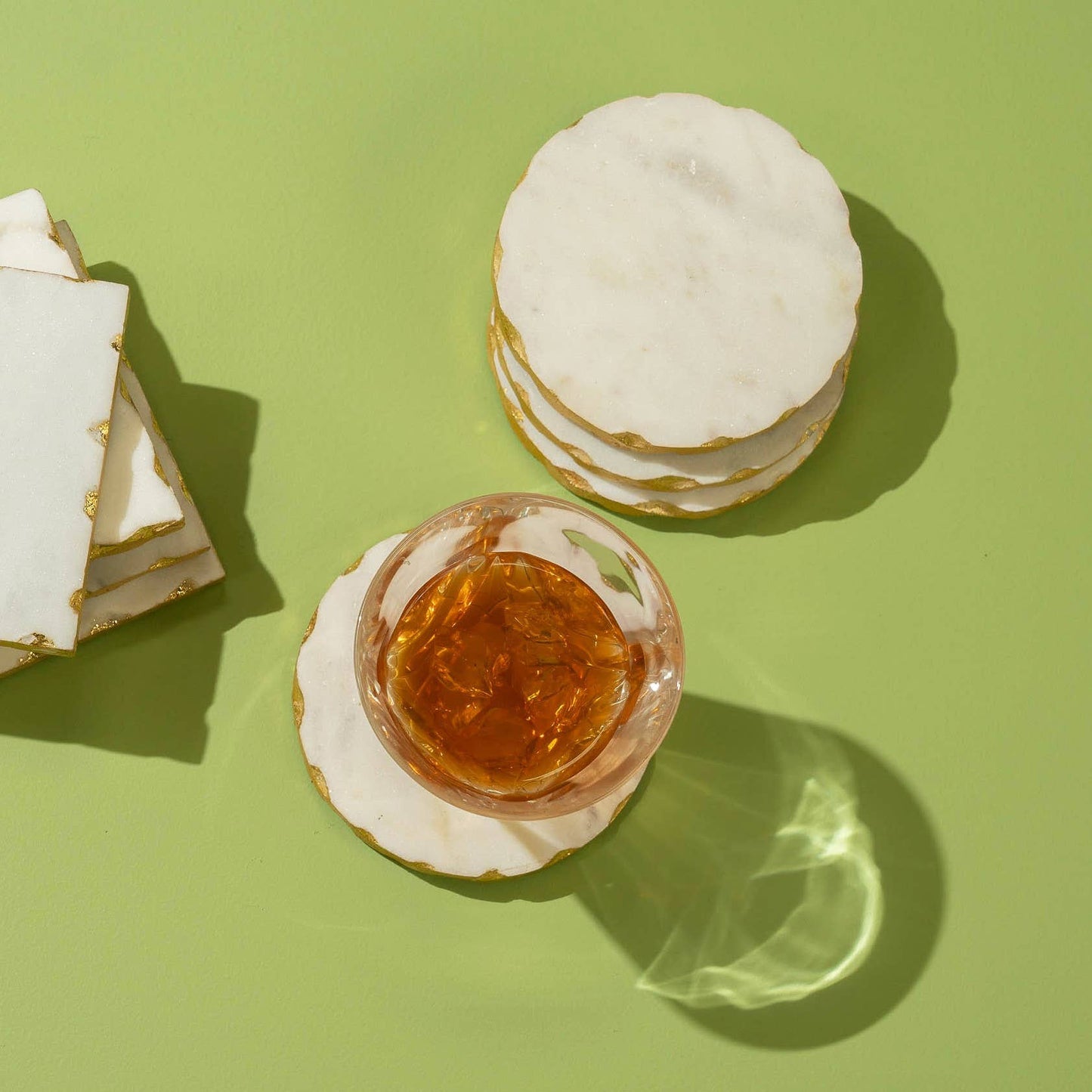 White Marble Coaster Set Of 4
