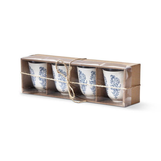 Cottage Tea Cup Set Of 4 - Blue