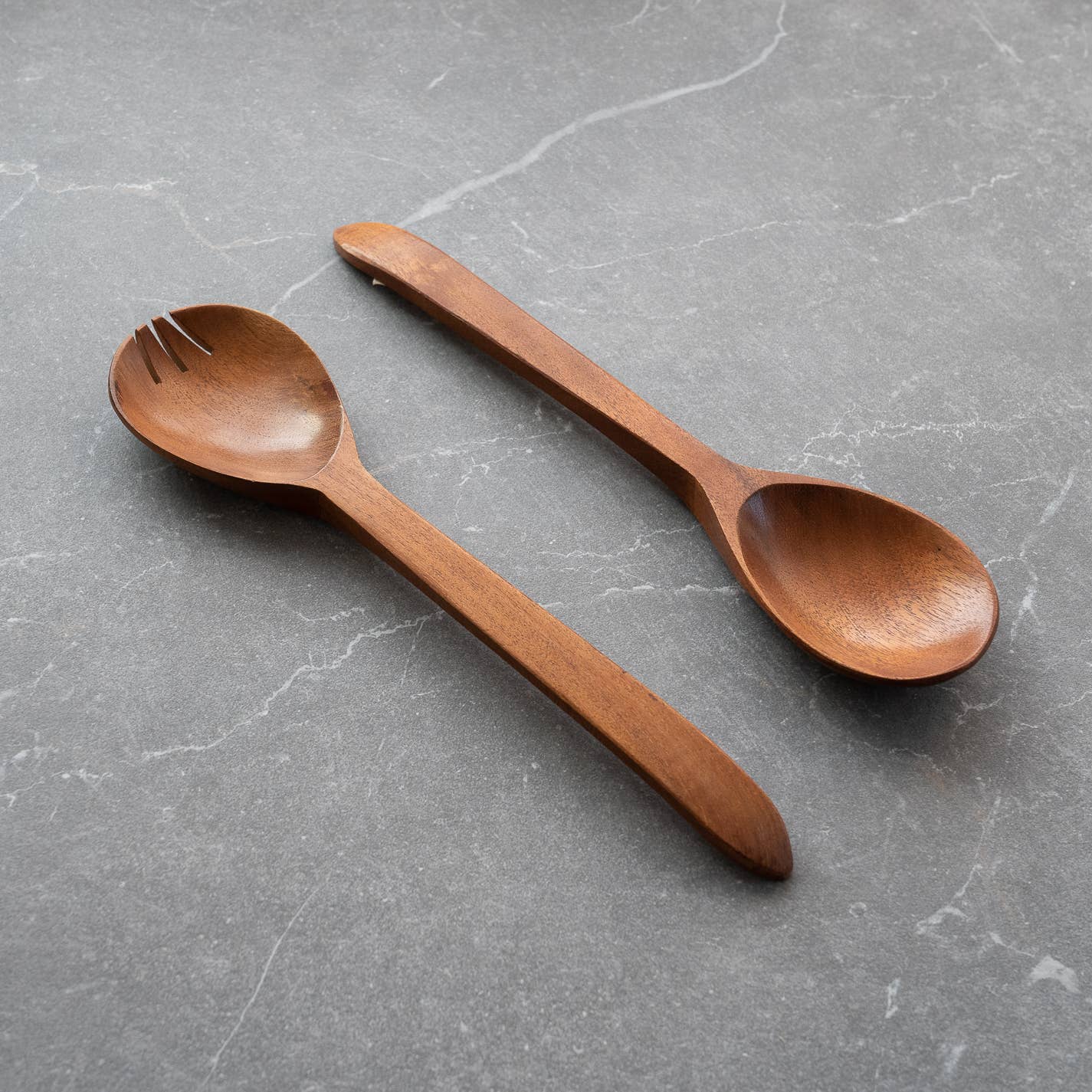 Curved Handle Salad Servers, Set of 2