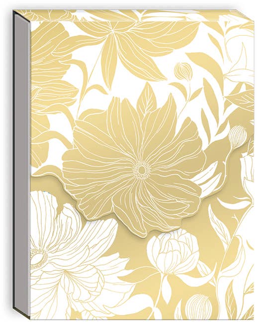 Pocket Notepad White Dahlias
