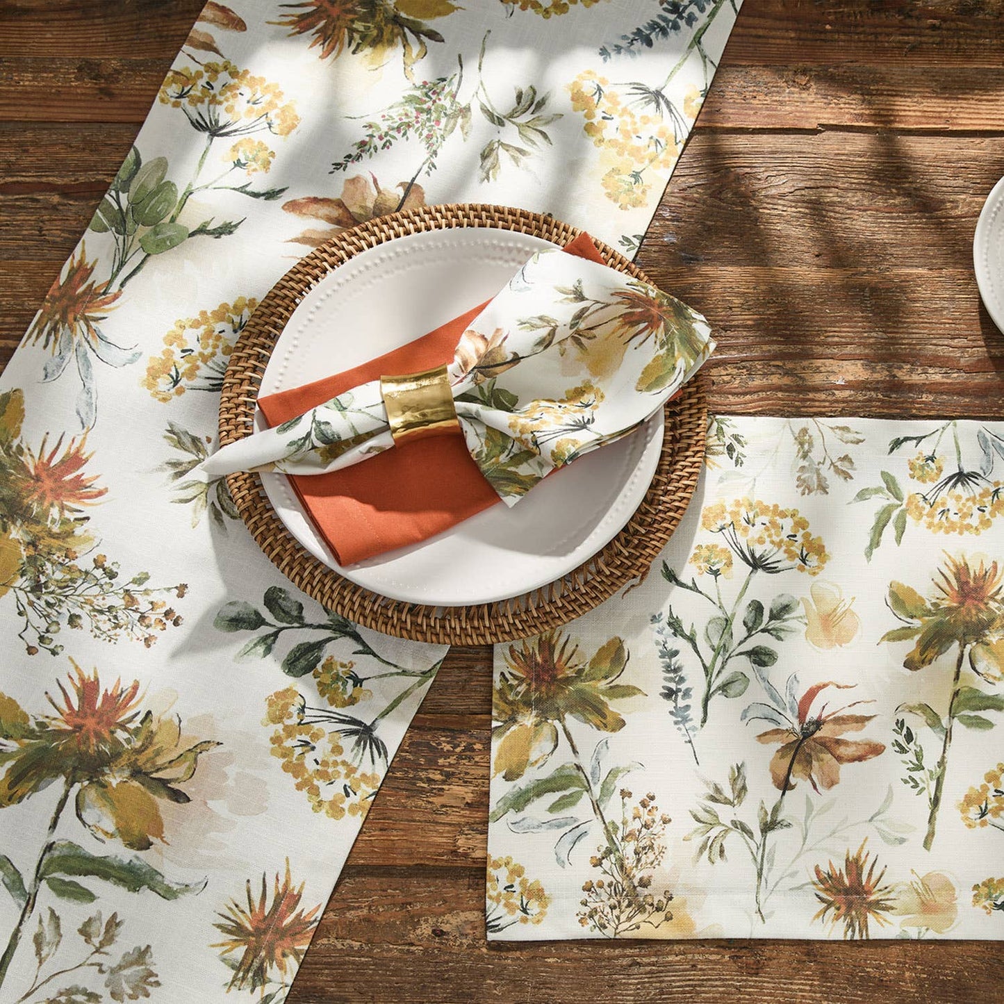 Safflower Table Runner 72" L