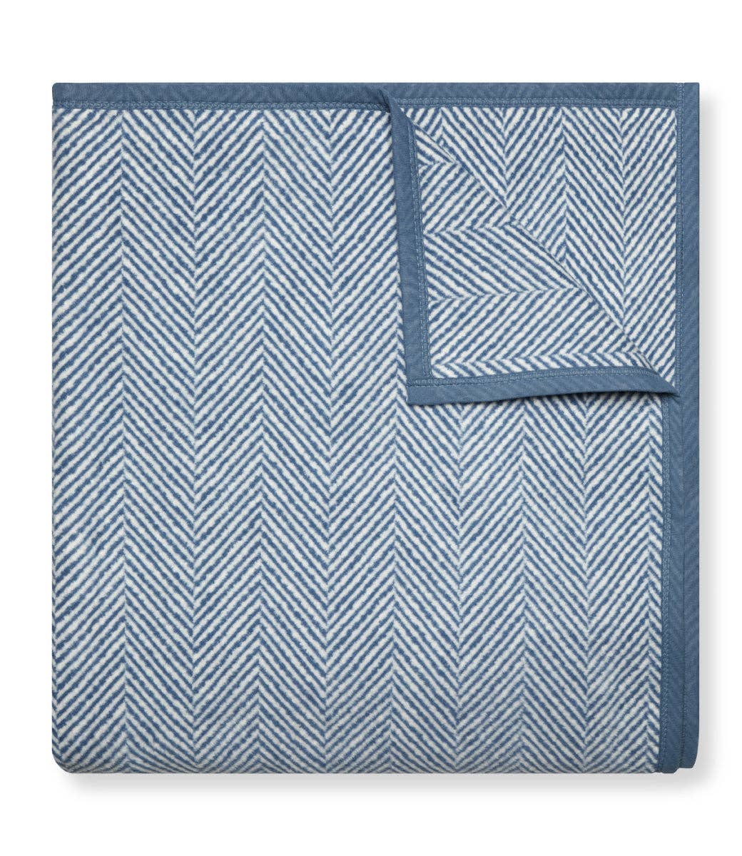 ChappyWrap Harborview Herringbone Cornflower Blanket