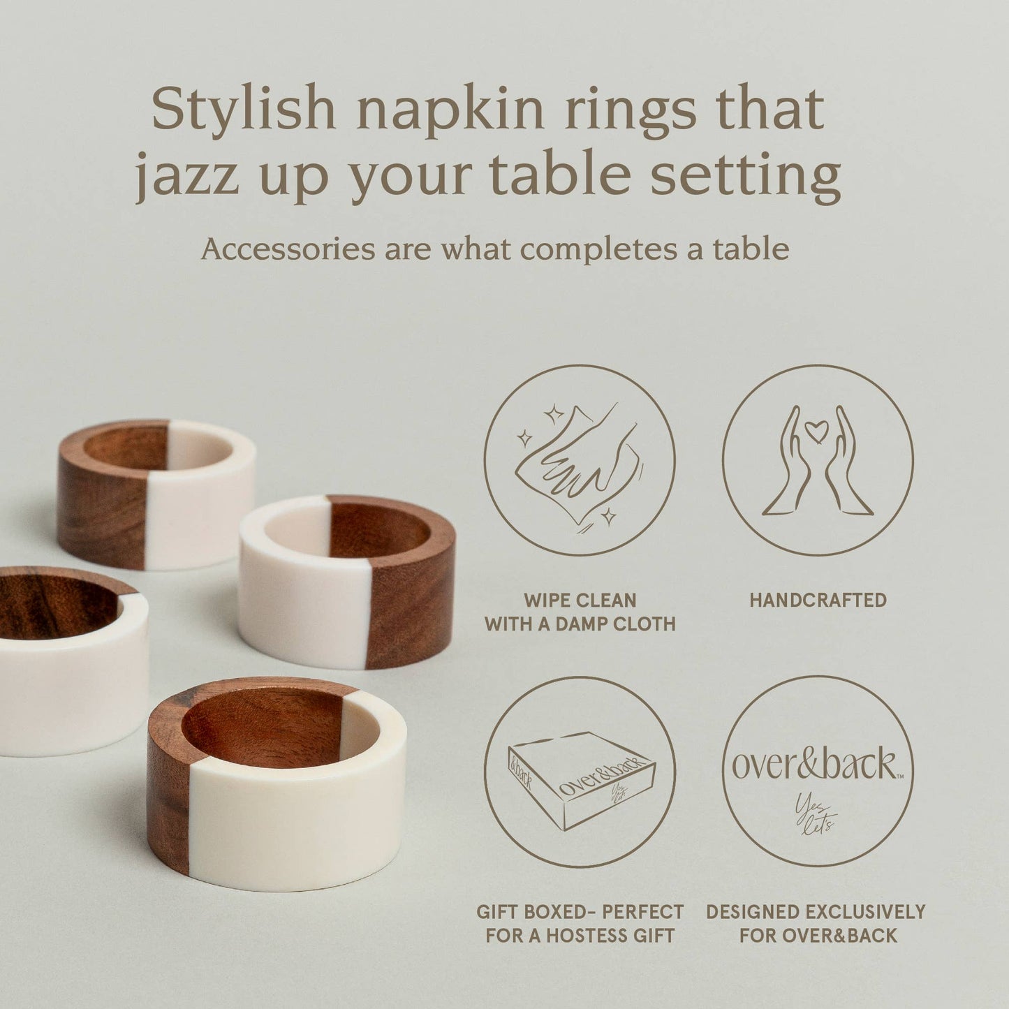 Handmade Resin Napkin Rings