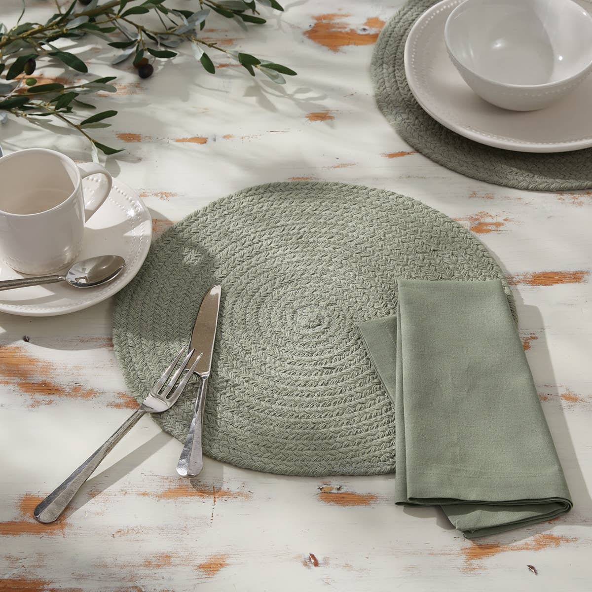 Essex Placemat - Laurel Sage Green