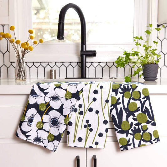 Windflower Cotton Kitchen Towels (Set of 3)