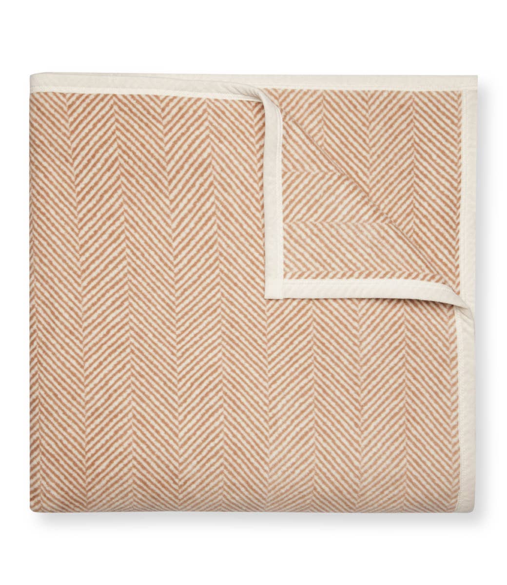 ChappyWrap Harborview Herringbone Tan Blanket