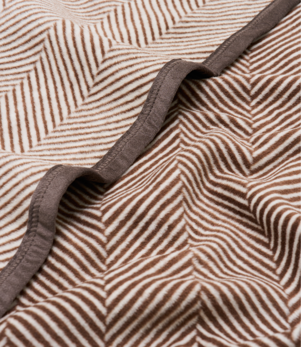 ChappyWrap Harborview Herringbone Chocolate Midi Blanket