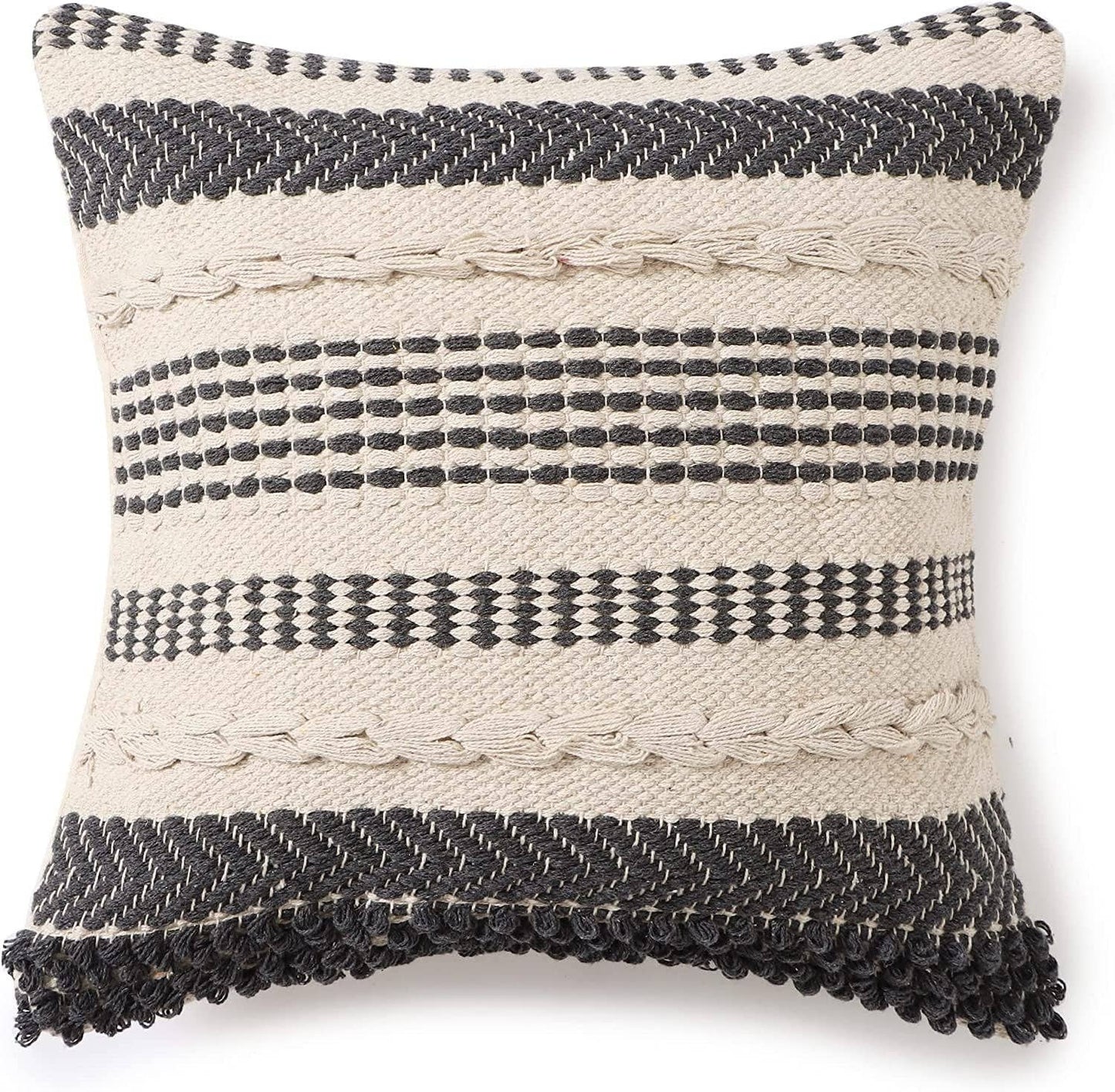 RedEarth Textured Throw Pillow Cover (18x18)