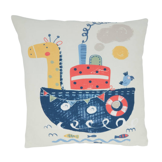 Giraffe-At-Sea Throw Pillow 16"