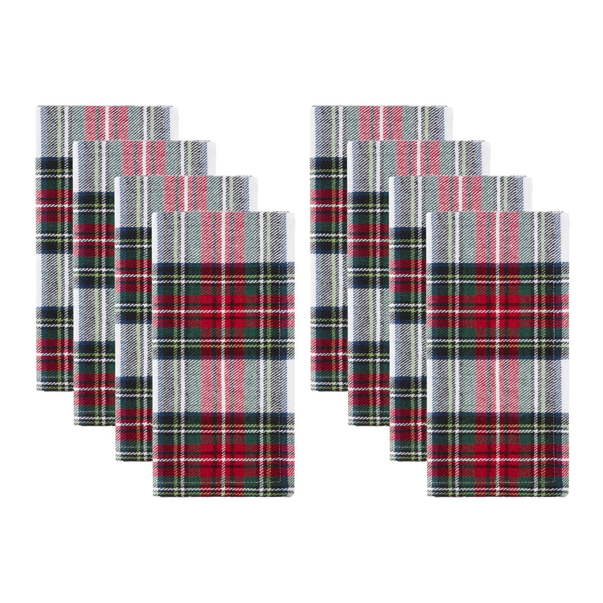 Christmas Classic Holiday Plaid Cotton Napkin (Set of 8)
