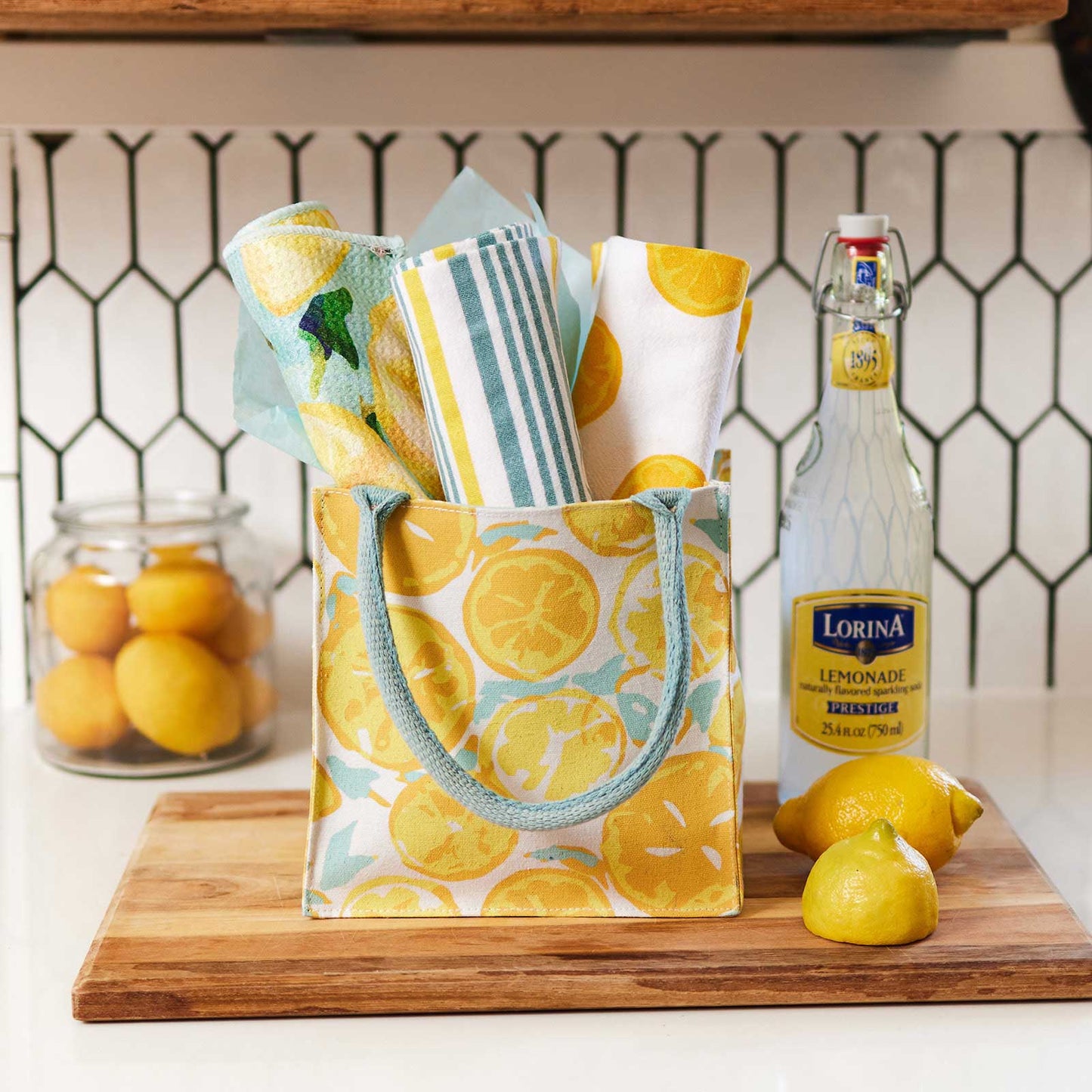 Lemon Slices Itsy Bitsy Reusable Gift Bag Tote