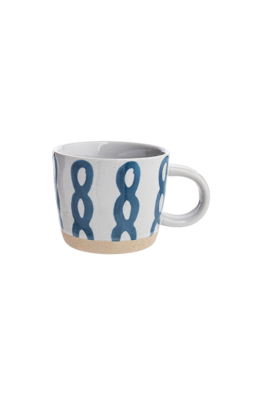 Navy and White Rope Mug