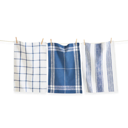 Classic dishtowel set/3 navy